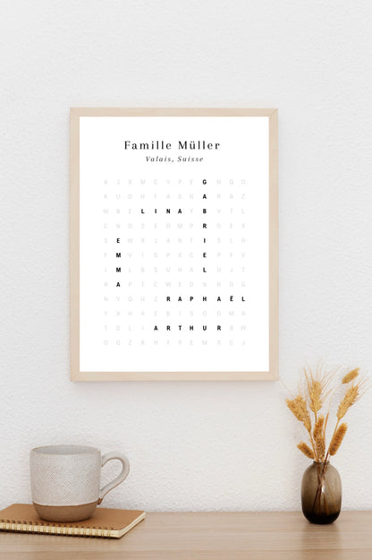 La famille en mots croisés