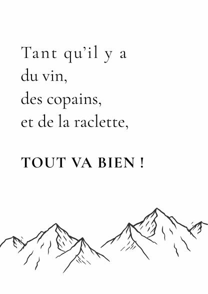 Vin, copains, raclette